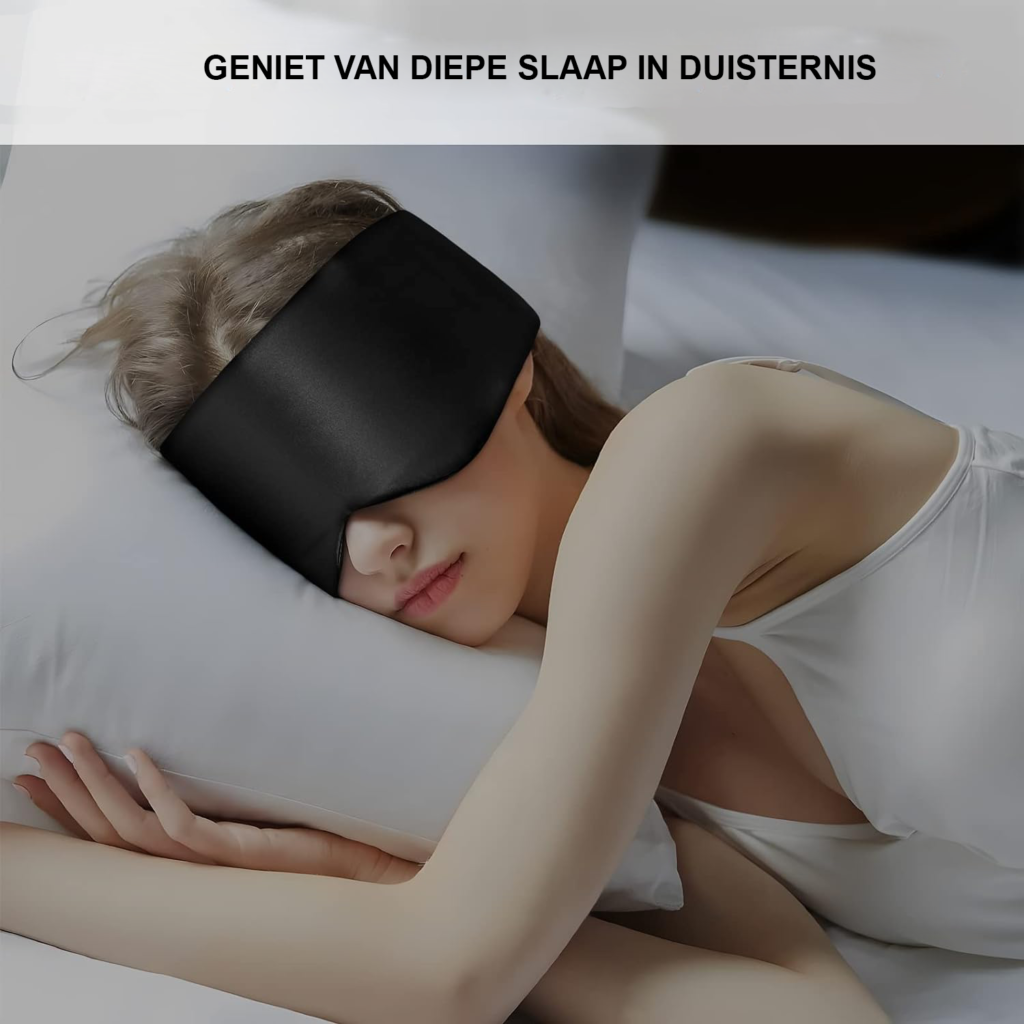 Zijden slaapmasker met verstelbare band voor comfortabele nachtrust