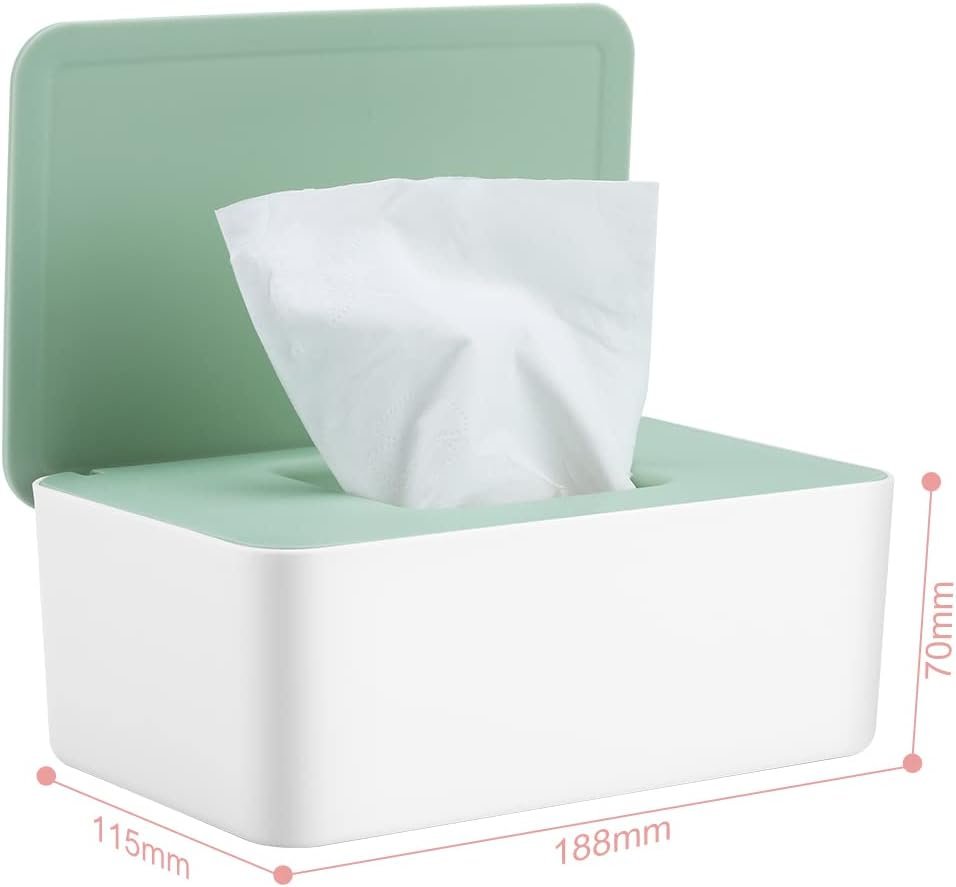 Doos voor vochtig toiletpapier met stofdichte opberging voor de badkamer