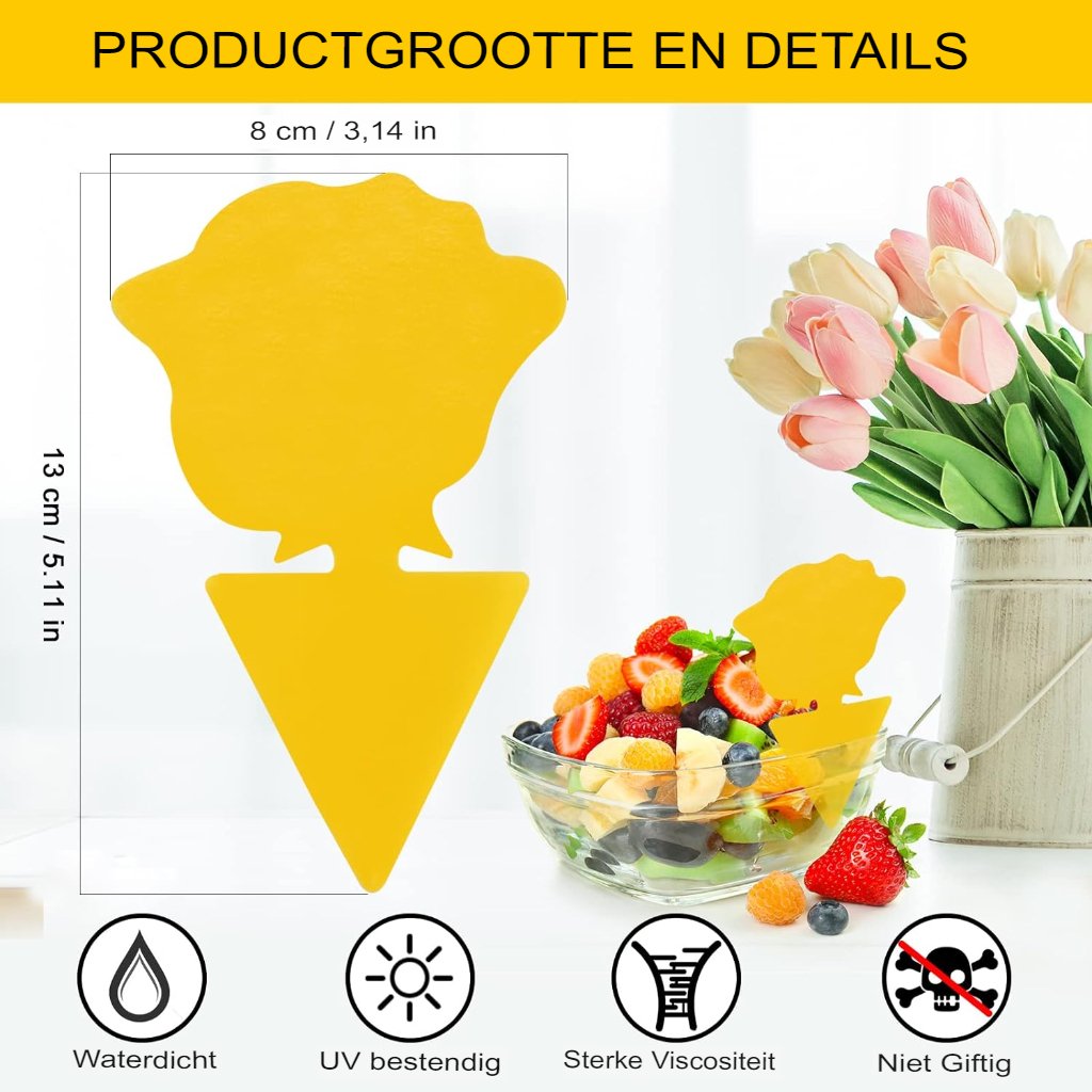 Fruitvliegenval voor kamerplanten 20 stuks