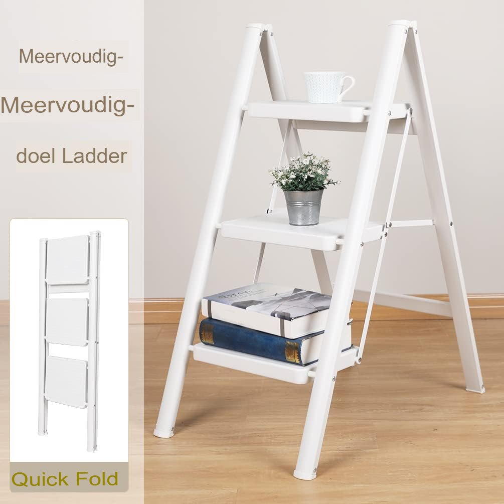 inklapbare lichtgewicht huishoudtrap 2 treden