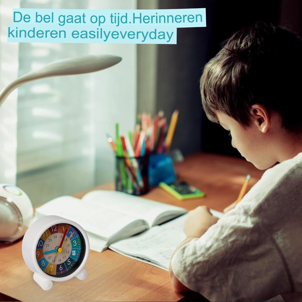 Digitale kinderwekker met kleurrijk display, educatieve kinderklok en kinderhorloge