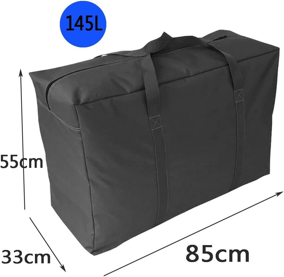 Grote opbergtas 145 liter voor beddengoed en kussens met handvatten, 600D Oxford stof, 85 x 55 x 33 cm