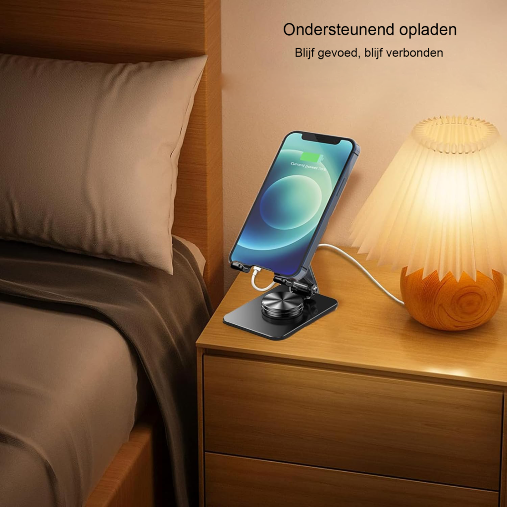 Verstelbare telefoon- en tabletstandaard voor bureau, geschikt voor smartphones en tablets