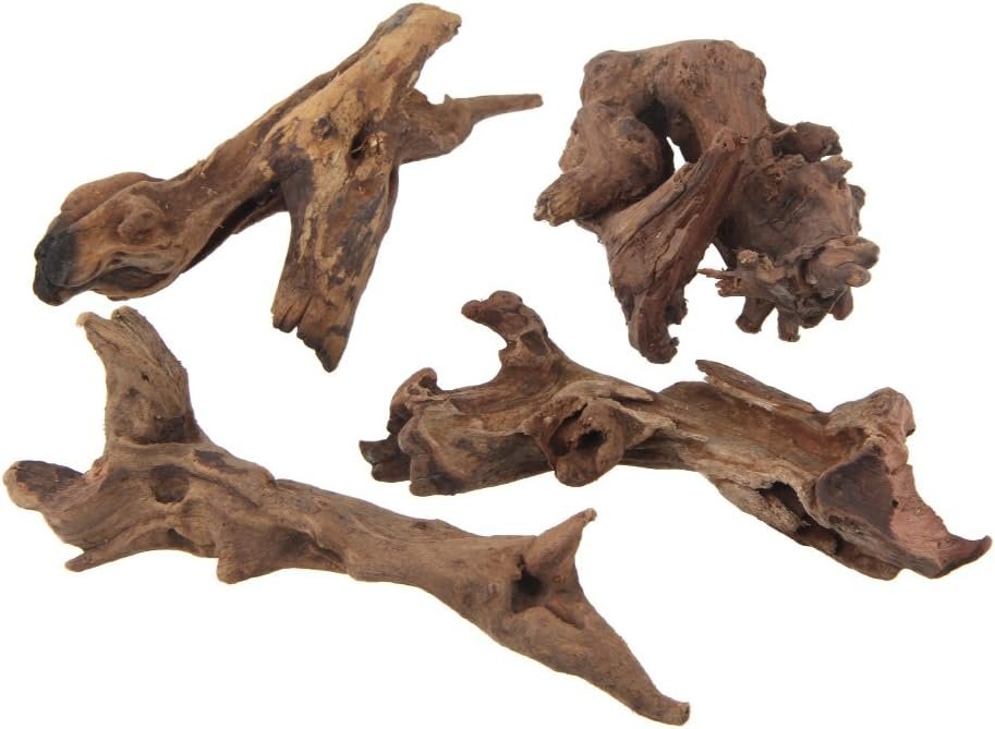 Natuurlijk drijfhout voor reptielen en aquariumdecoratie met unieke structuur en realistische details