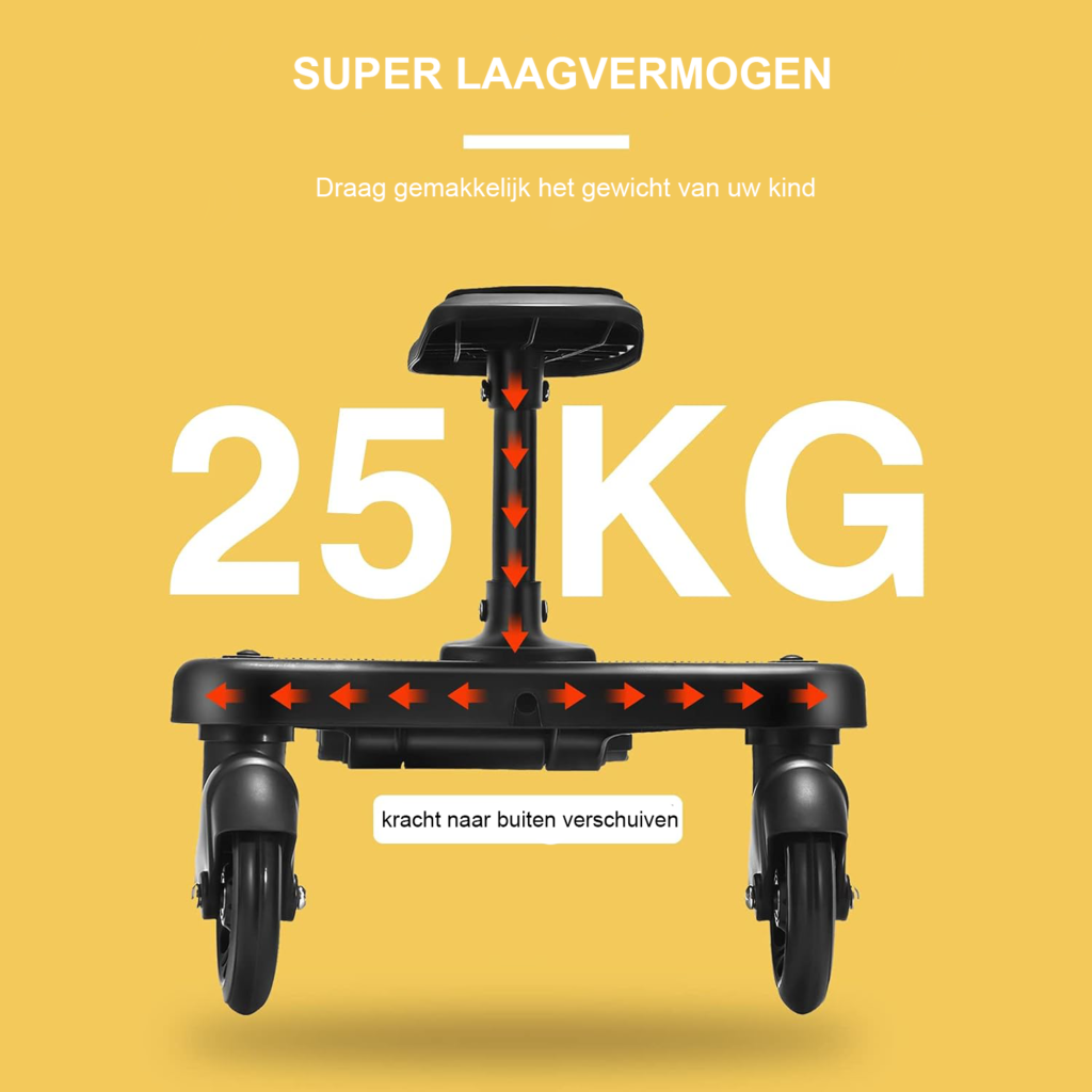 Universeel meerijdplankje voor kinderwagen voor kinderen, stevig en duurzaam