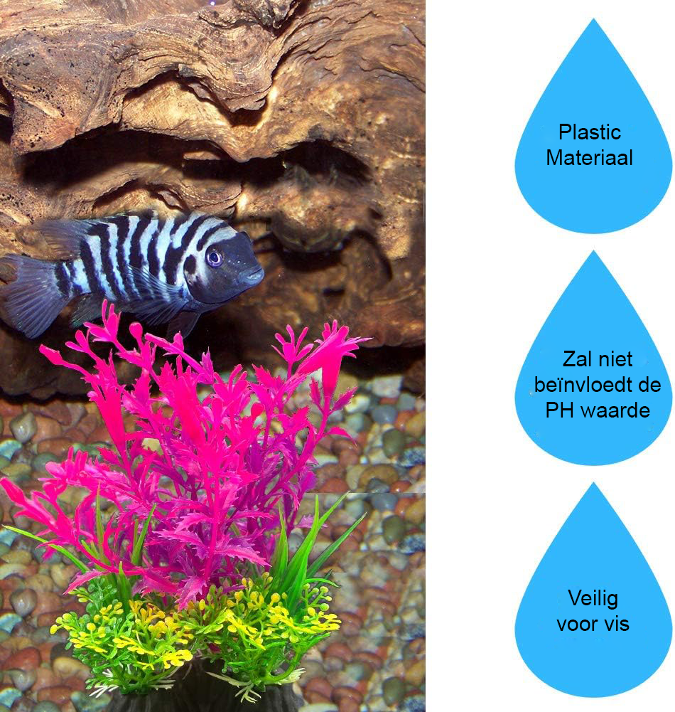 Aquarium kunstplanten decoratie voor natuurlijke aquascape in levendige kleuren