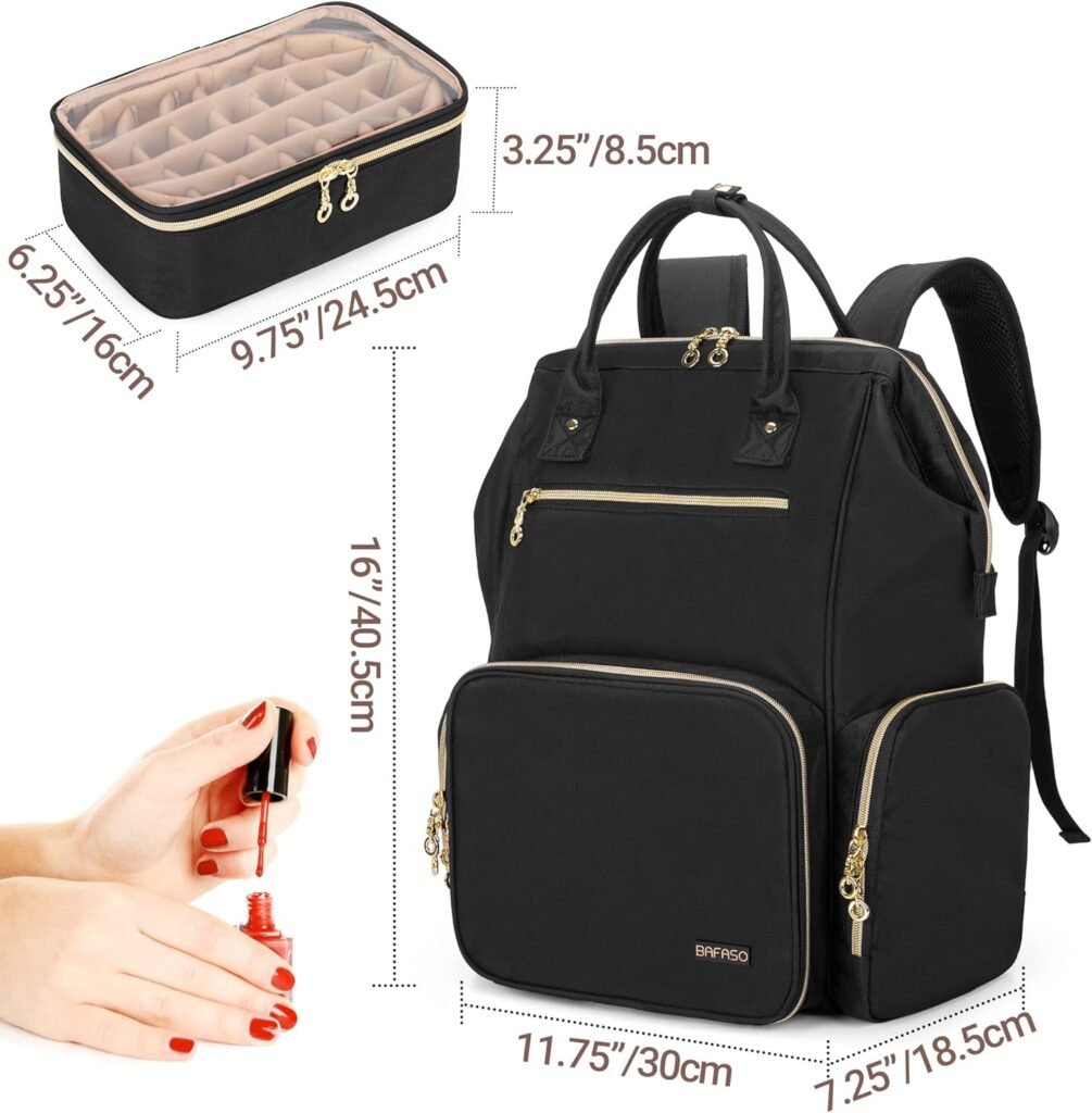 Nagellak tas met nageldroger en accessoires voor draagbare nagelverzorging