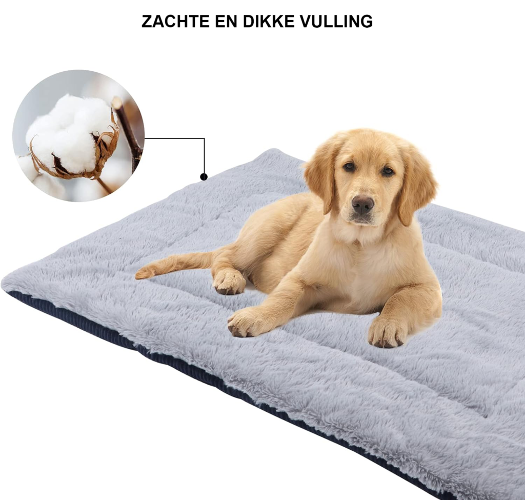 Hondenkussen met zacht warm deken, ergonomisch ontwerp en duurzaam textiel voor alle hondenrassen