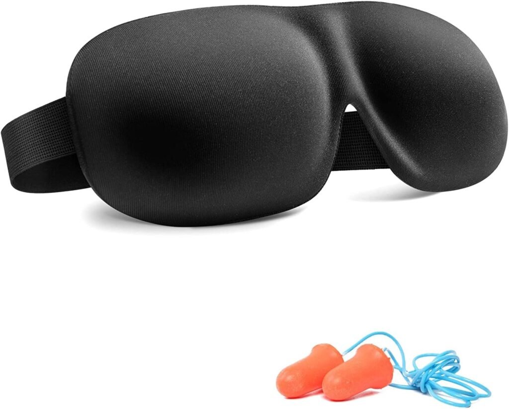Verstelbaar zijden slaapmasker met oordopjes