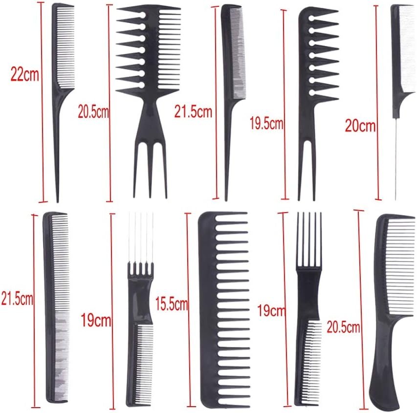 Professionele haarstylingkammen en haarclips set voor kappers en thuisgebruik met ergonomisch ontwerp