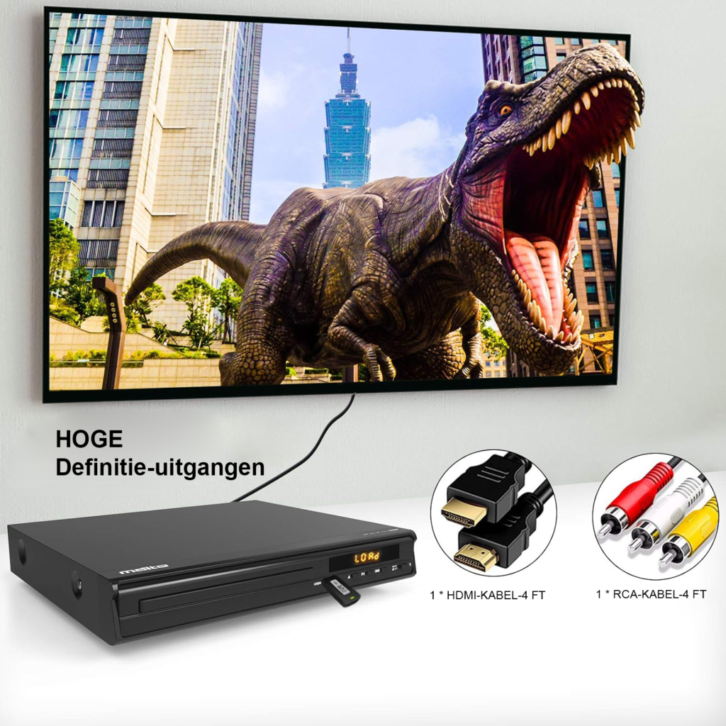 HD dvd-speler met AV-aansluiting, PAL-systeem en afstandsbediening