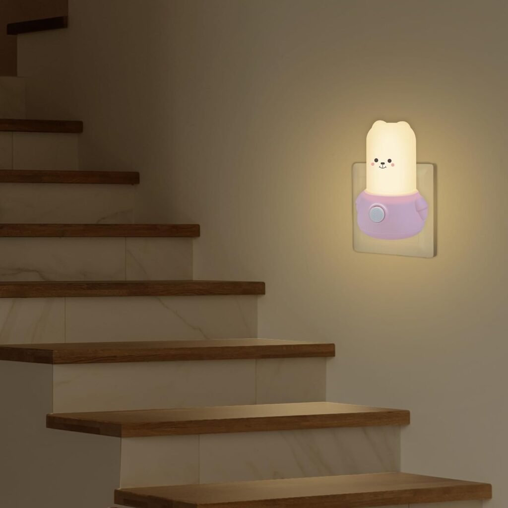 Nachtlampje met stopcontact en schakelaar – warm wit licht, oriëntatielamp voor baby en slaapkamer