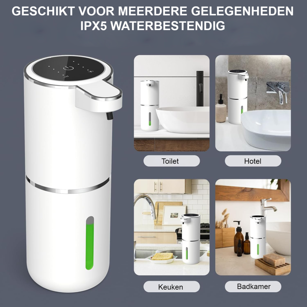 Wandgemonteerde automatische zeepdispenser voor badkamer