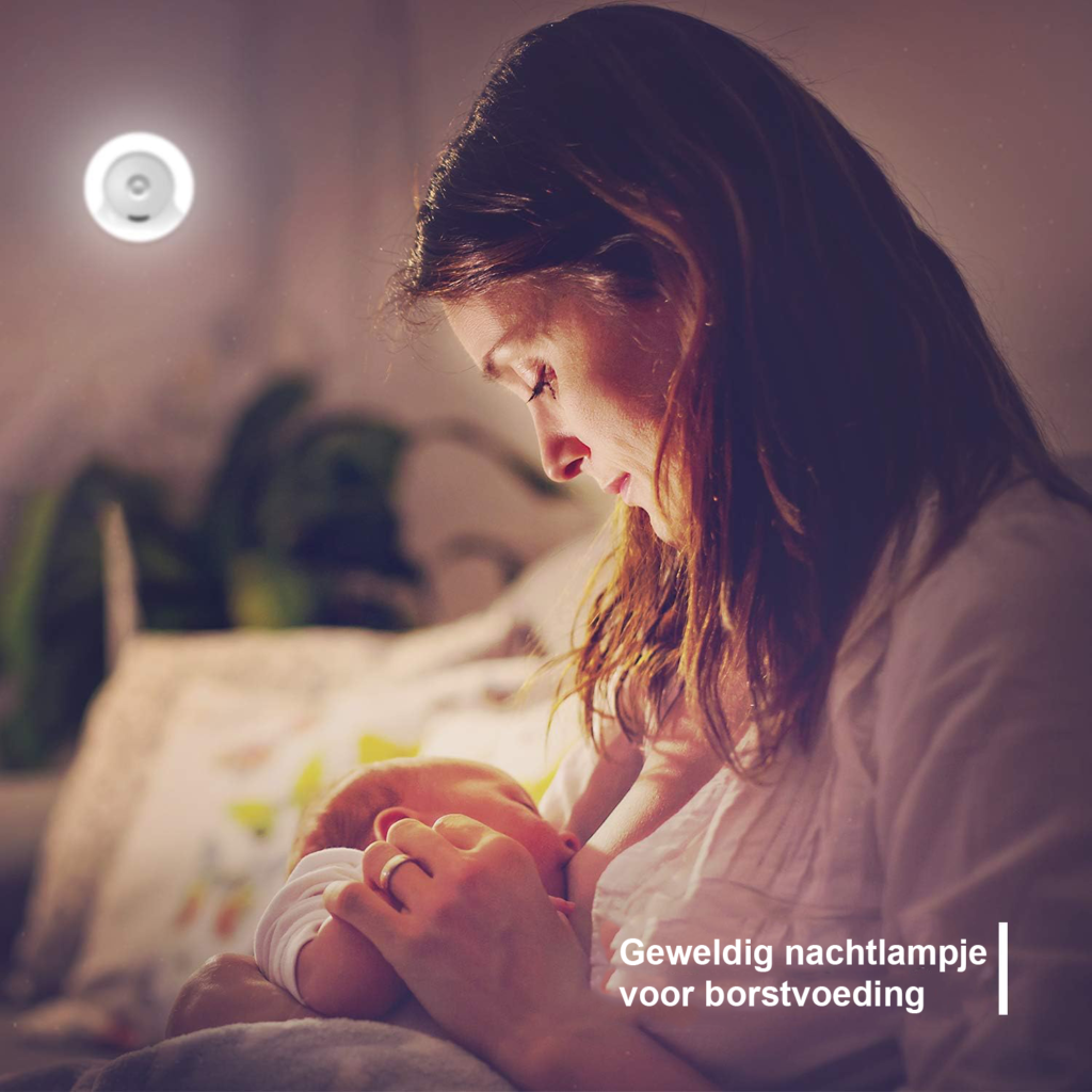 LED nachtlampje met afstandsbediening en 11 helderheidsstanden voor slaapkamer en kinderkamer