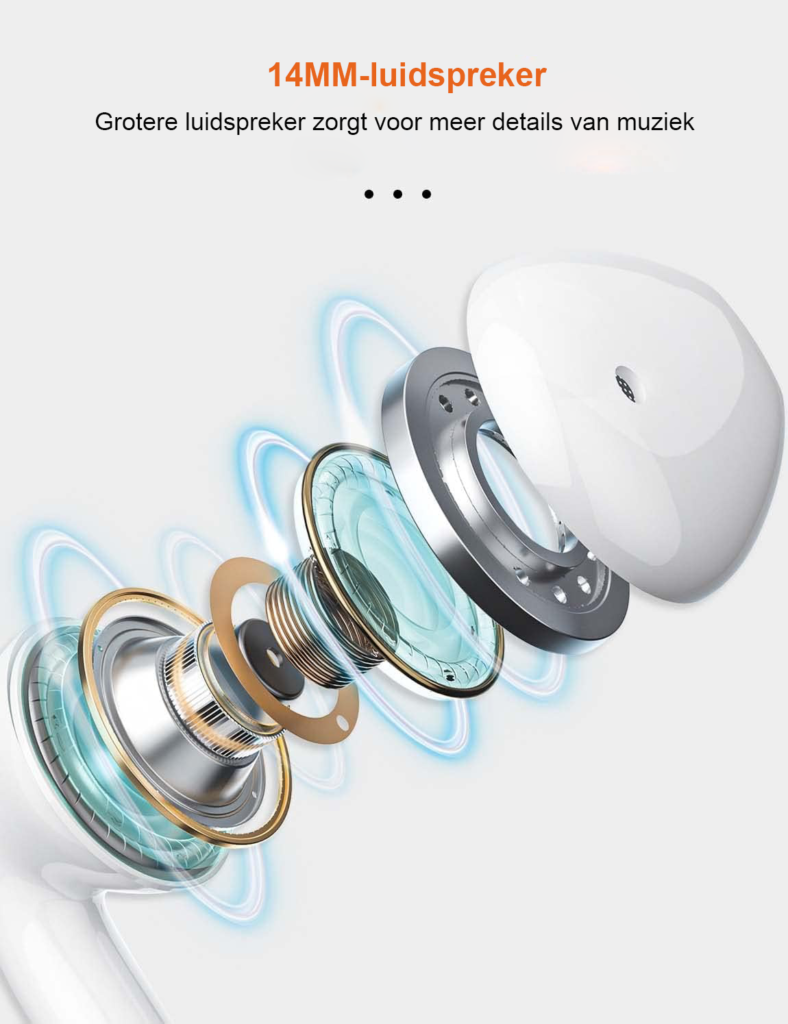 Bedrade zwarte in-ear oortjes met USB-C en in-line bediening
