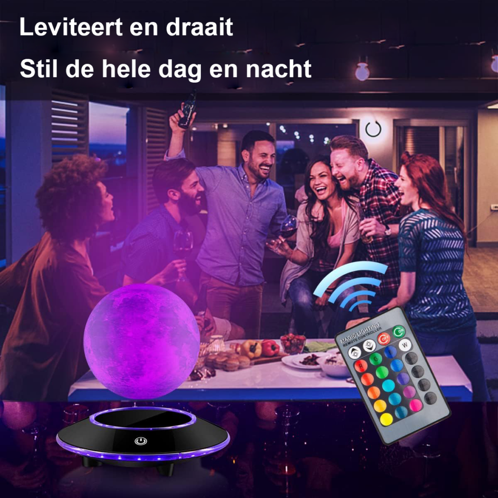 Magnetische zwevende wereldbol met LED-verlichting voor thuis of kantoor