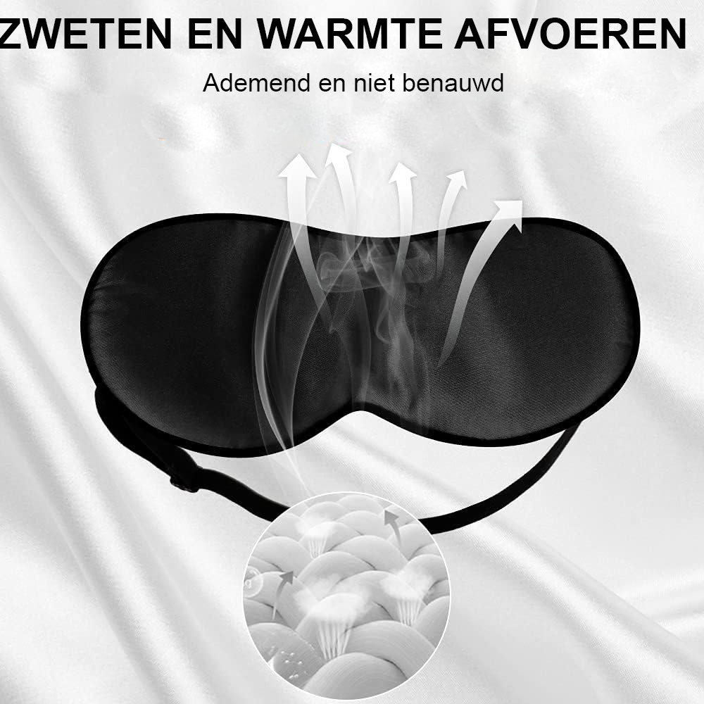 Verstelbaar zijden slaapmasker van 100% moerbeizijde, 2 stuks in roze en perzikroze