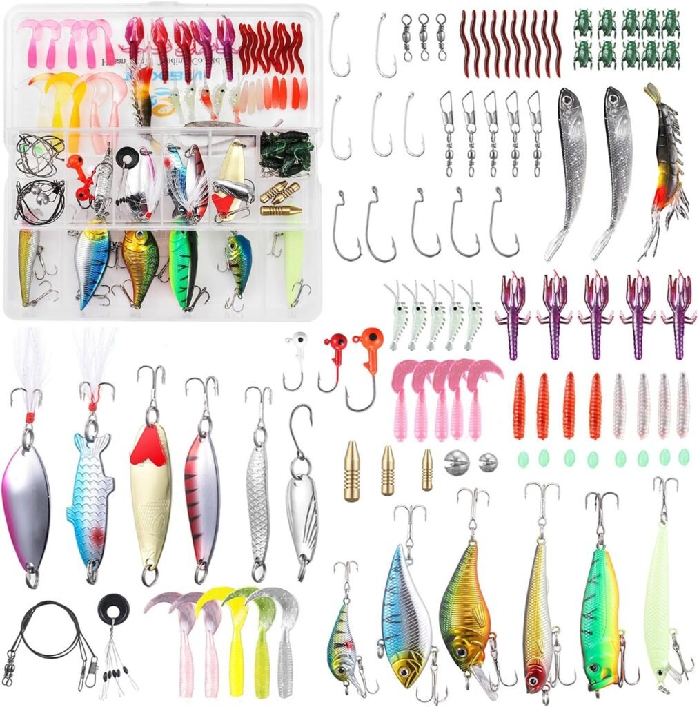 Compleet visaccessoireset met haken, gewichten, dobbers en opbergdoos