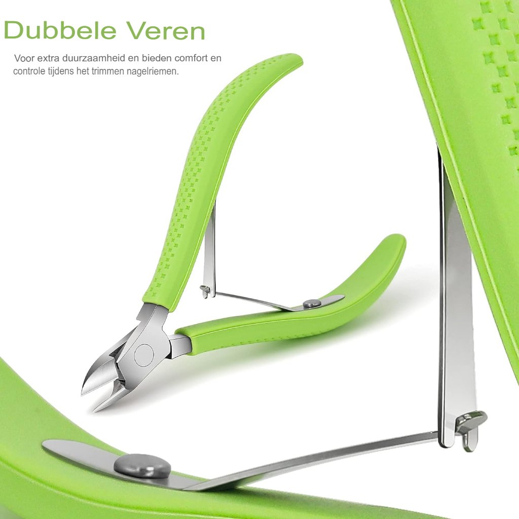 Professionele nagelriemknipper van roestvrij staal met siliconen handvat 9 mm voor manicure