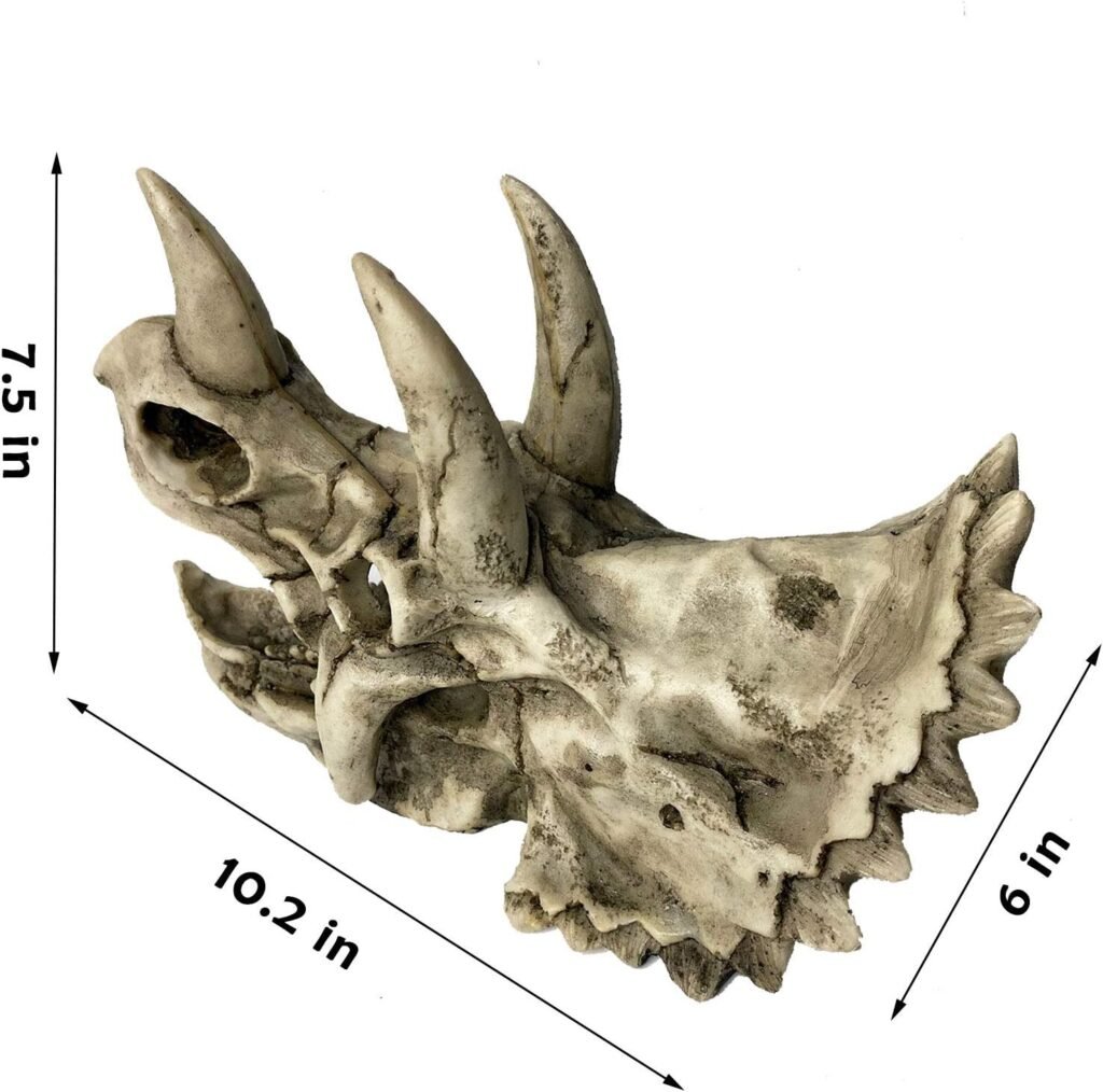 Realistische Triceratops dinosaurusdecoratie voor aquarium en reptielen