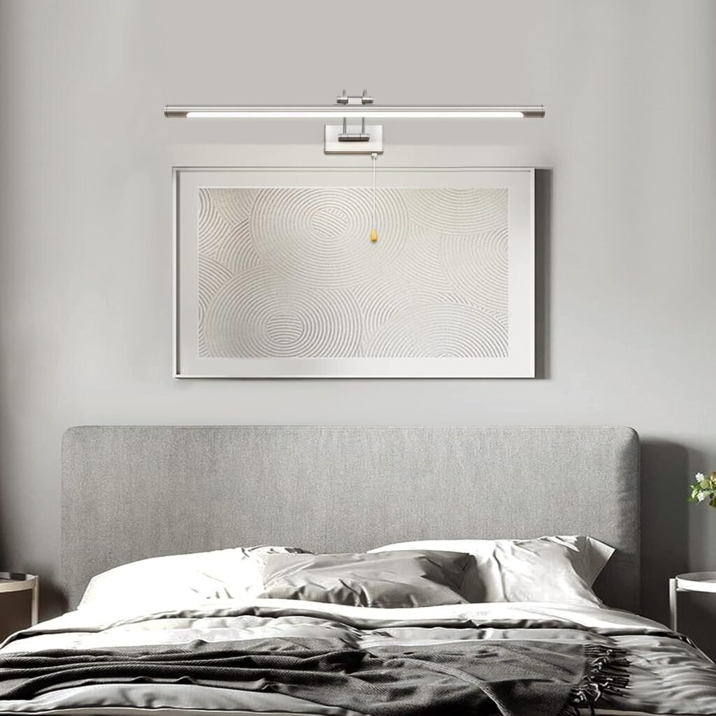 Moderne badkamerspiegellamp met LED-verlichting en trekschakelaar, waterdicht design
