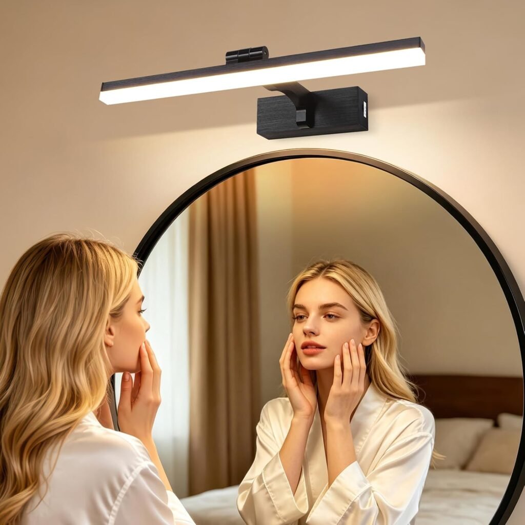 Spiegellamp met instelbare kleurtemperatuur en touch dimmer voor badkamer en nachtkastje
