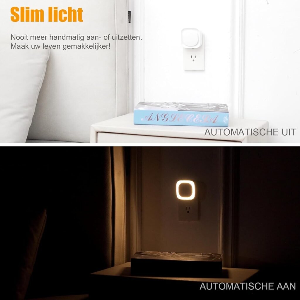 Nachtlicht met schemersensor voor stopcontact, roze, 2 stuks met instelbare helderheid