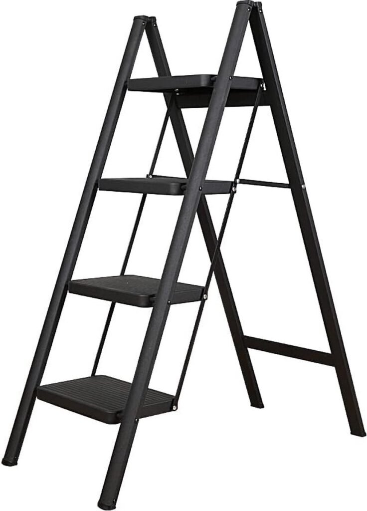 Inklapbare trapladder lichtgewicht huishoudtrap met compact design