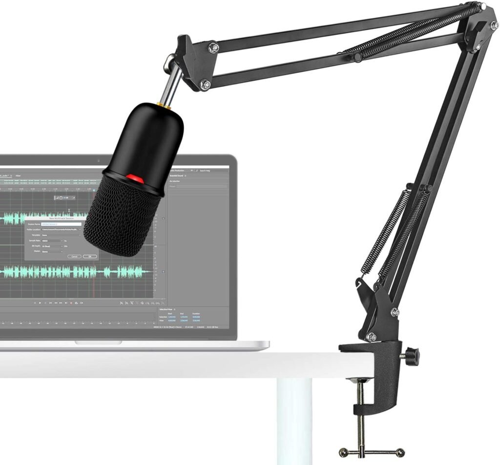 USB condensatormicrofoon zwart voor streaming en podcasting