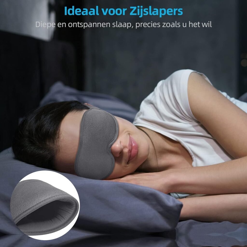 Lichtblokkerend slaapmasker met verstelbare band voor meditatie, thuisgebruik en reizen