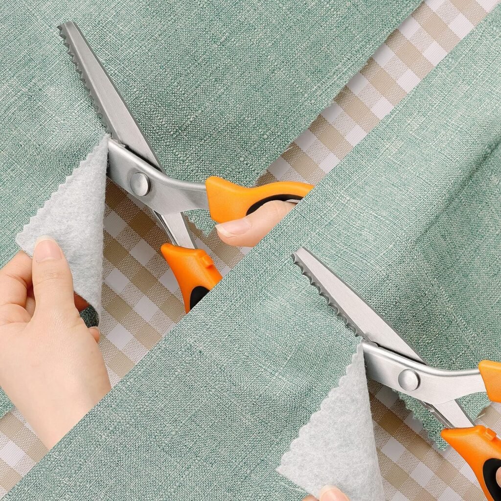 Gekartelde rozenknipschaar voor draad en zigzagranden met ergonomisch handvat voor naaiprojecten
