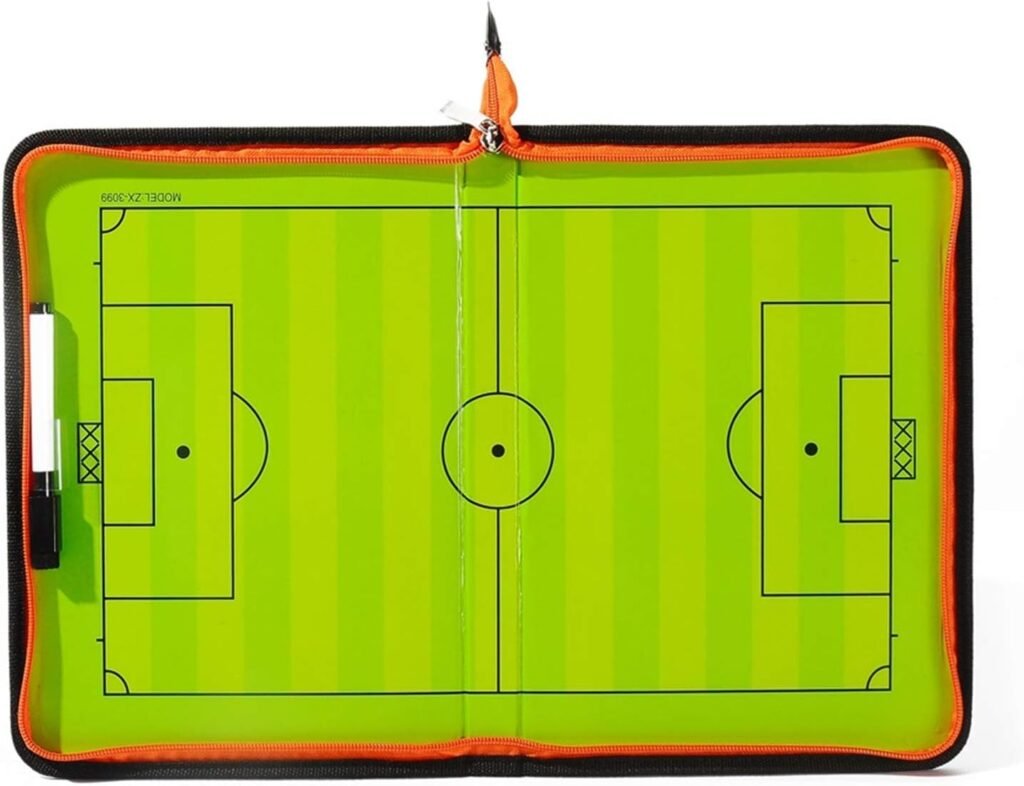 Magnetisch voetbal tactiekbord met magneten en aluminium frame 28 x 20 cm
