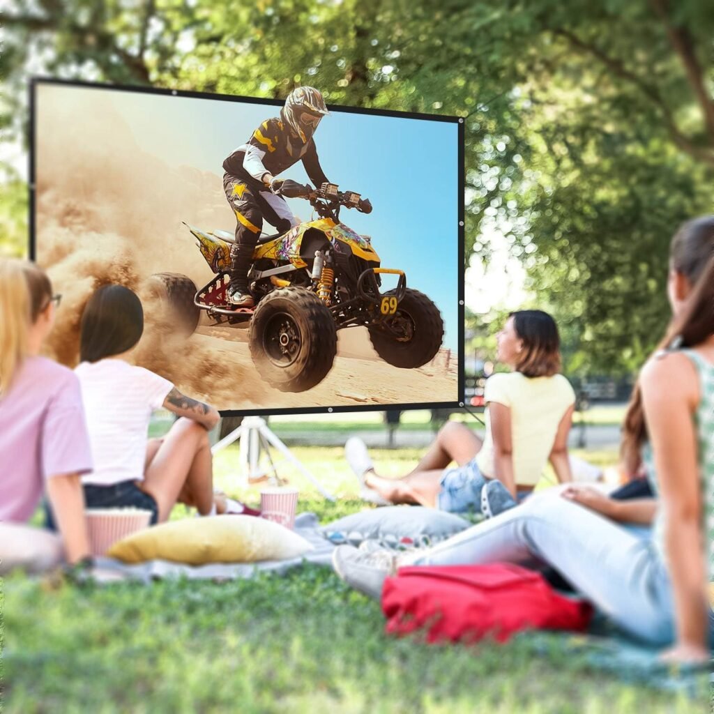 Projectiescherm 250 inch 16:9 voor thuisbioscoop, Full HD 3D 4K, opvouwbaar en draagbaar, 555 x 310 cm