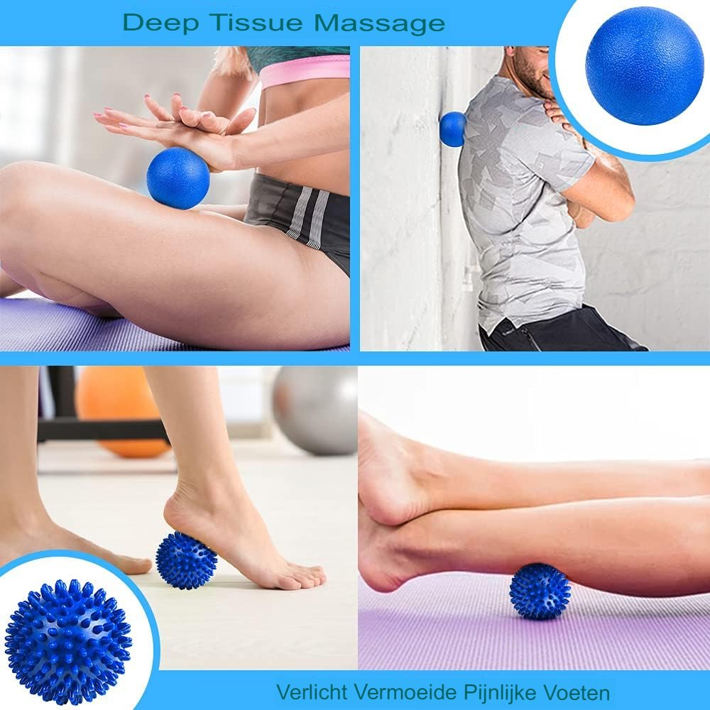 Massagekogelset voor triggerpointtherapie en spiermassage