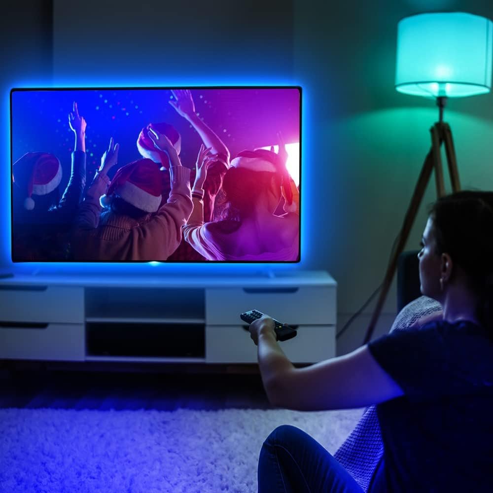 TV achtergrondverlichting LED strip met COB LED-band, dimbaar warm wit 3000K, 2 meter
