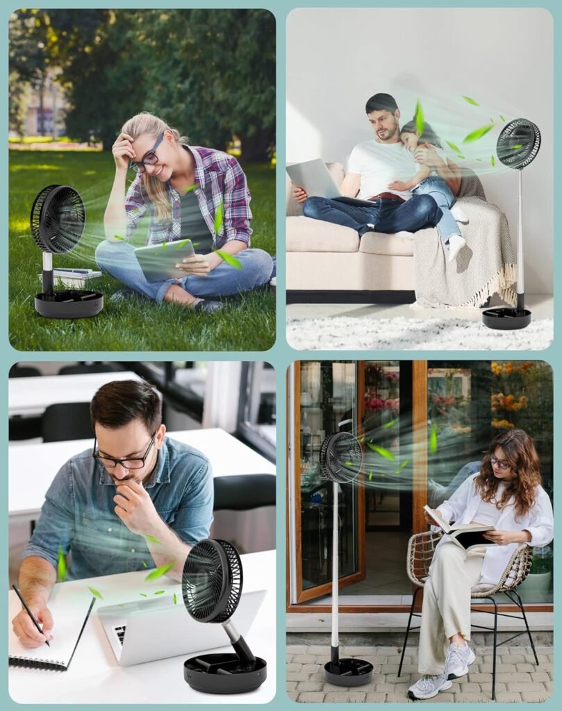 Tafelventilator met Afstandsbediening - USB Ventilator voor Verfrissende Luchtstroom - Draagbaar en Stil - Oscillerend Design