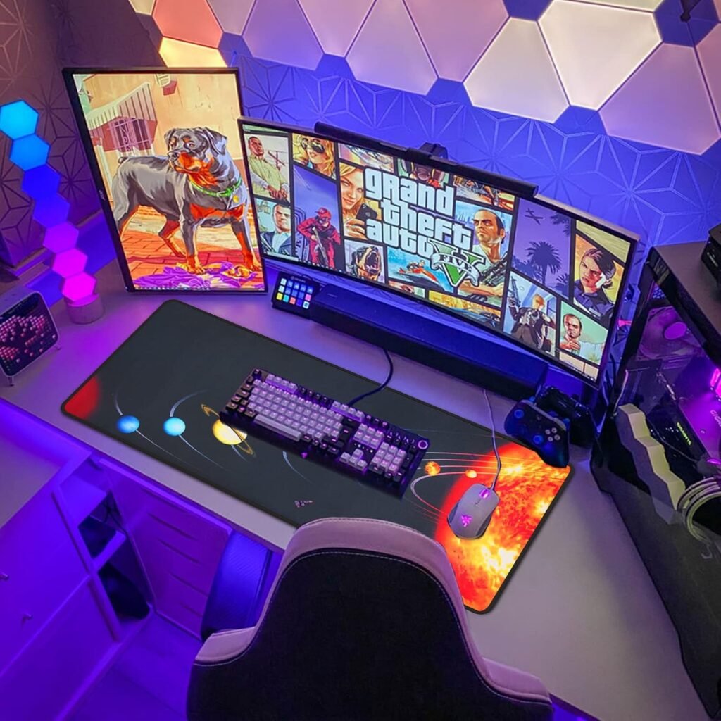Gaming Muismat met Toetsenbordondersteuning - Bureaukussen voor Gamers - Ergonomisch Ontwerp - Comfortabele Ondersteuning