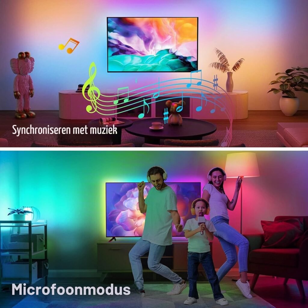 LED-achtergrondverlichting voor TV met USB-bediening en RF-afstandsbediening