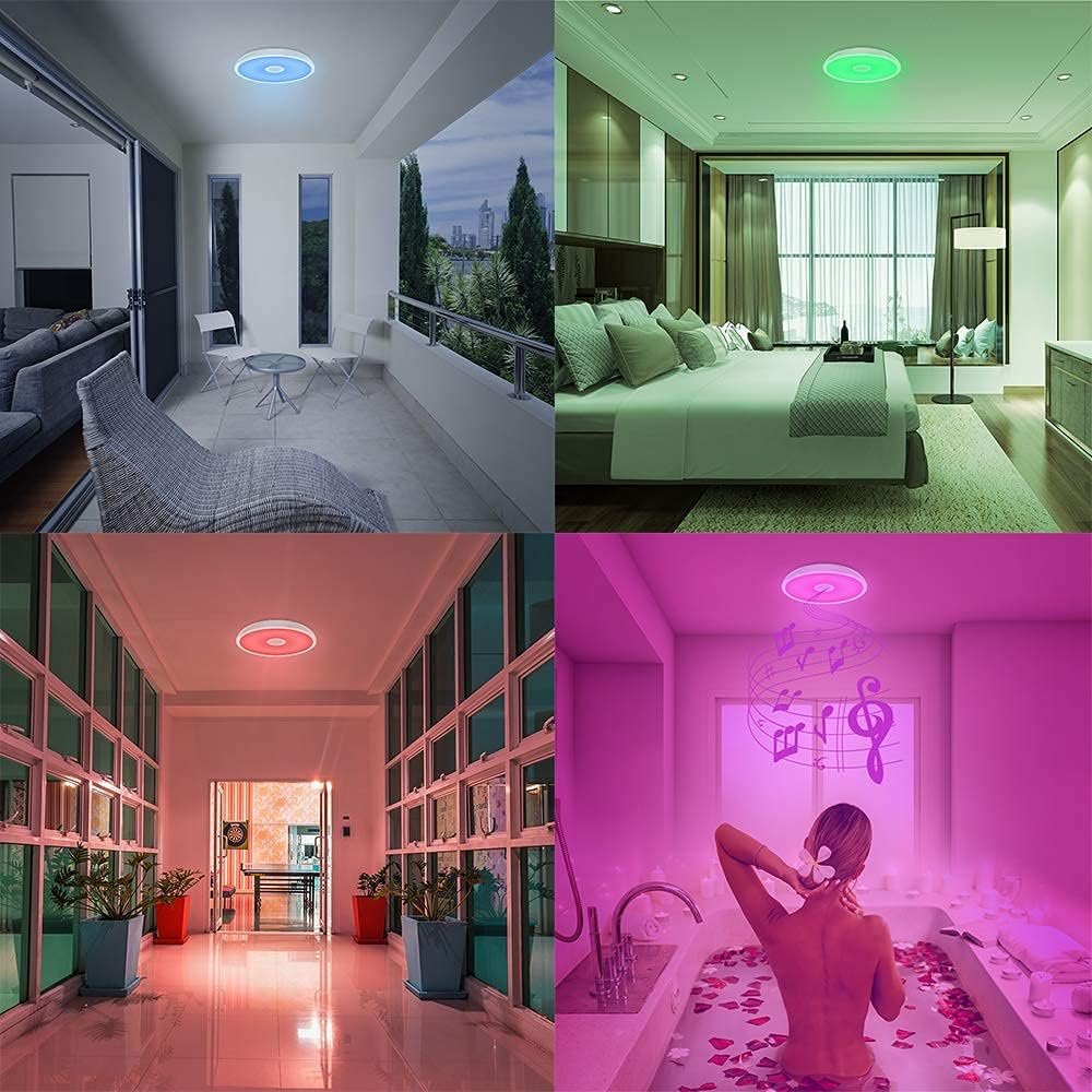 Badkamerlamp IP65 Waterdicht - LED Plafondlamp met Afstandsbediening - Kleurverandering - Energieklasse A
