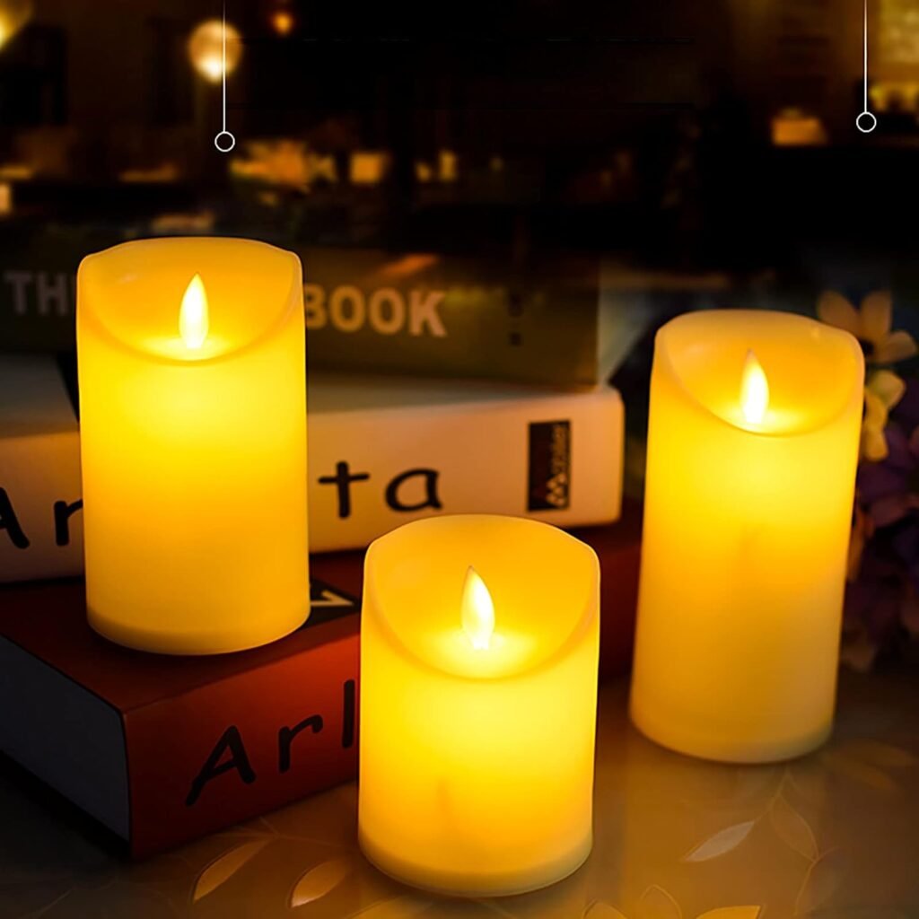 LED kaarsen met zwaaiende vlam set van 3 voor kerstlantaarns