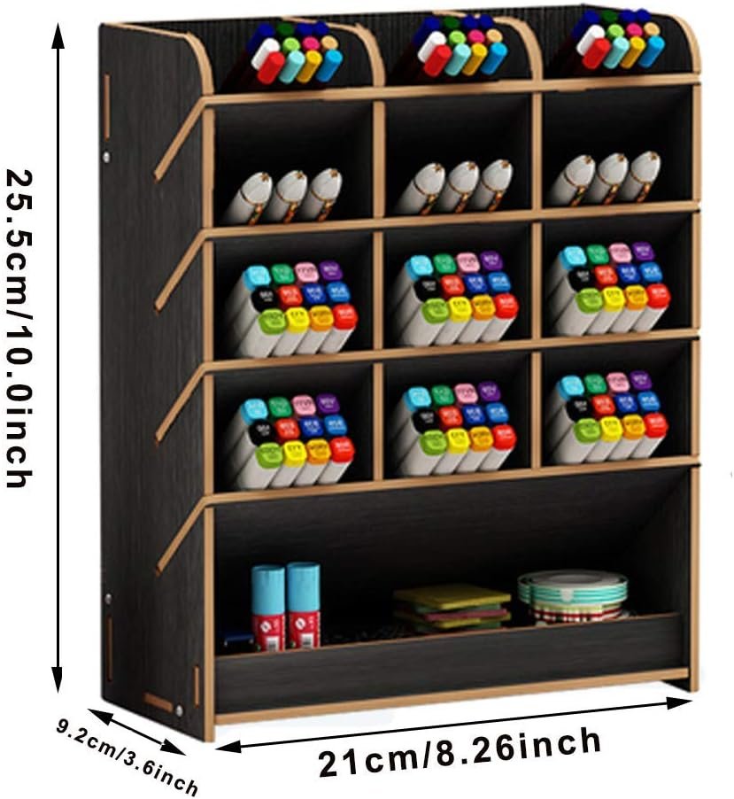Pennenhouder Bureau - Pen Organizer voor Kantoor - Bureau Organizer met Opbergvak - Voor Pennen en Papier