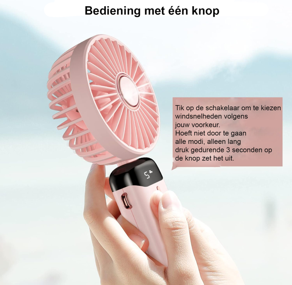 Compacte handventilator - mini USB zakventilator voor draagbare verkoeling