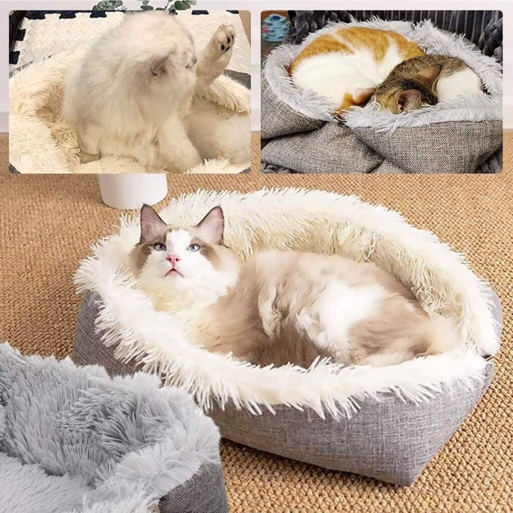 Superzacht opvouwbaar pluche kattenkussen 74x44 cm voor katten