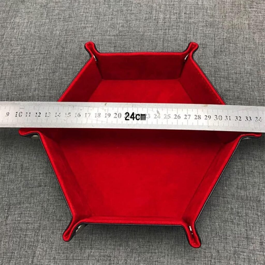 Dobbelsteenbak van leer voor bordspellen, opvouwbare dobbelsteen tray