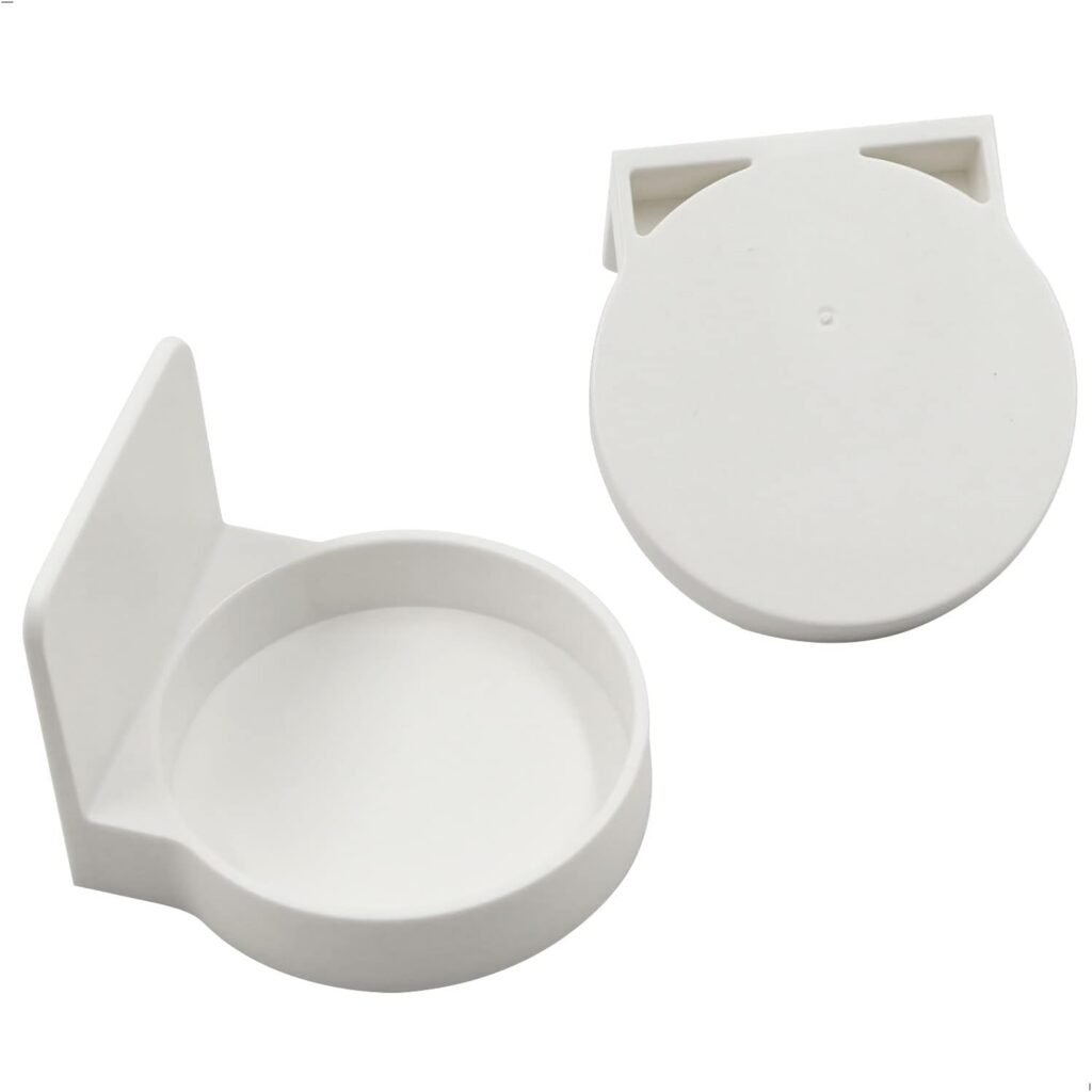 Witte zelfklevende zeepdispenser houder set van 2 voor shampoo en douchegel in badkamer of keuken