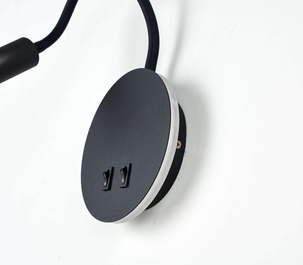 Leeslamp voor bed met flexibele arm, warm wit licht en USB-oplaadpoort