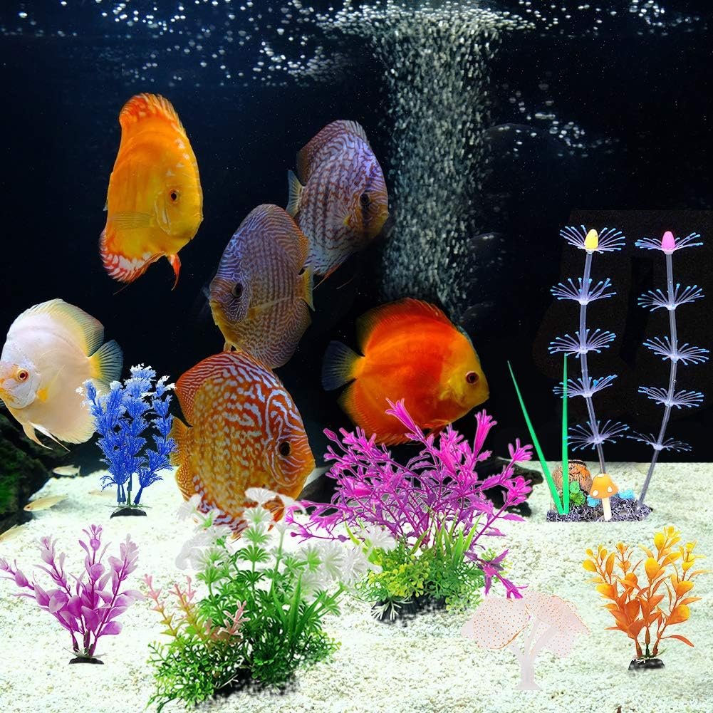 Aquarium kunstplanten decoratie voor natuurlijke aquascape in levendige kleuren