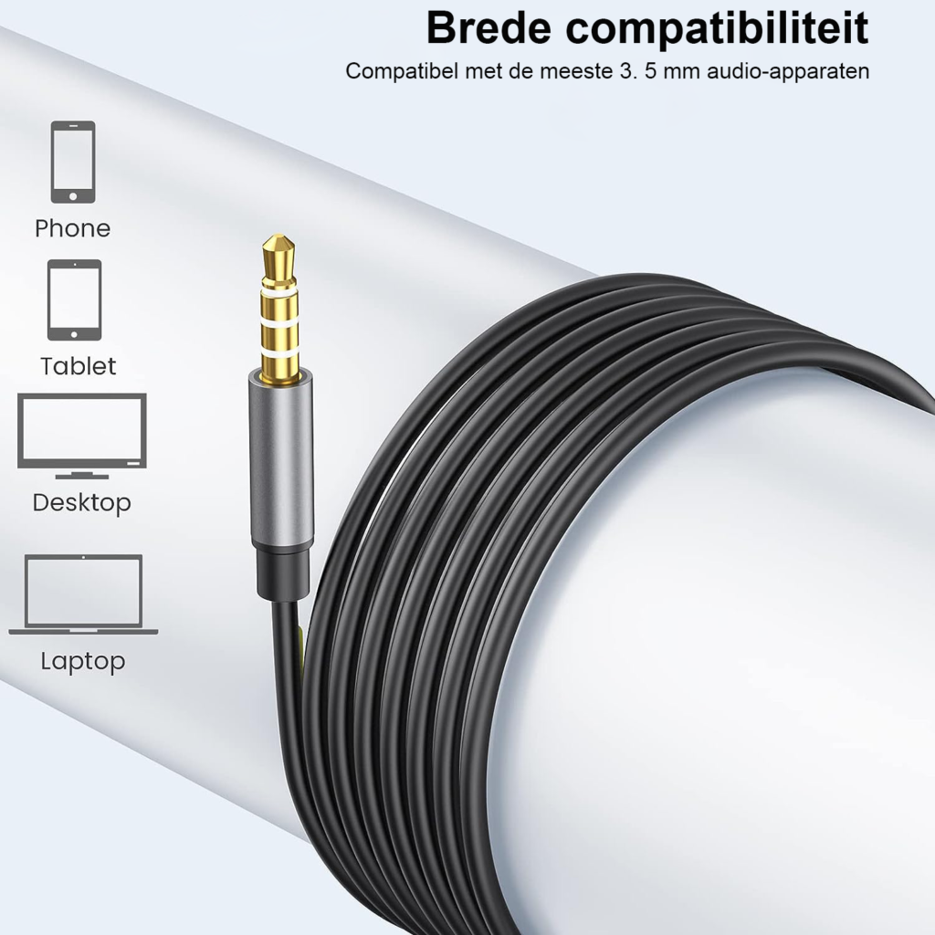Bedrade in-ear oordopjes met microfoon voor Samsung, zwart