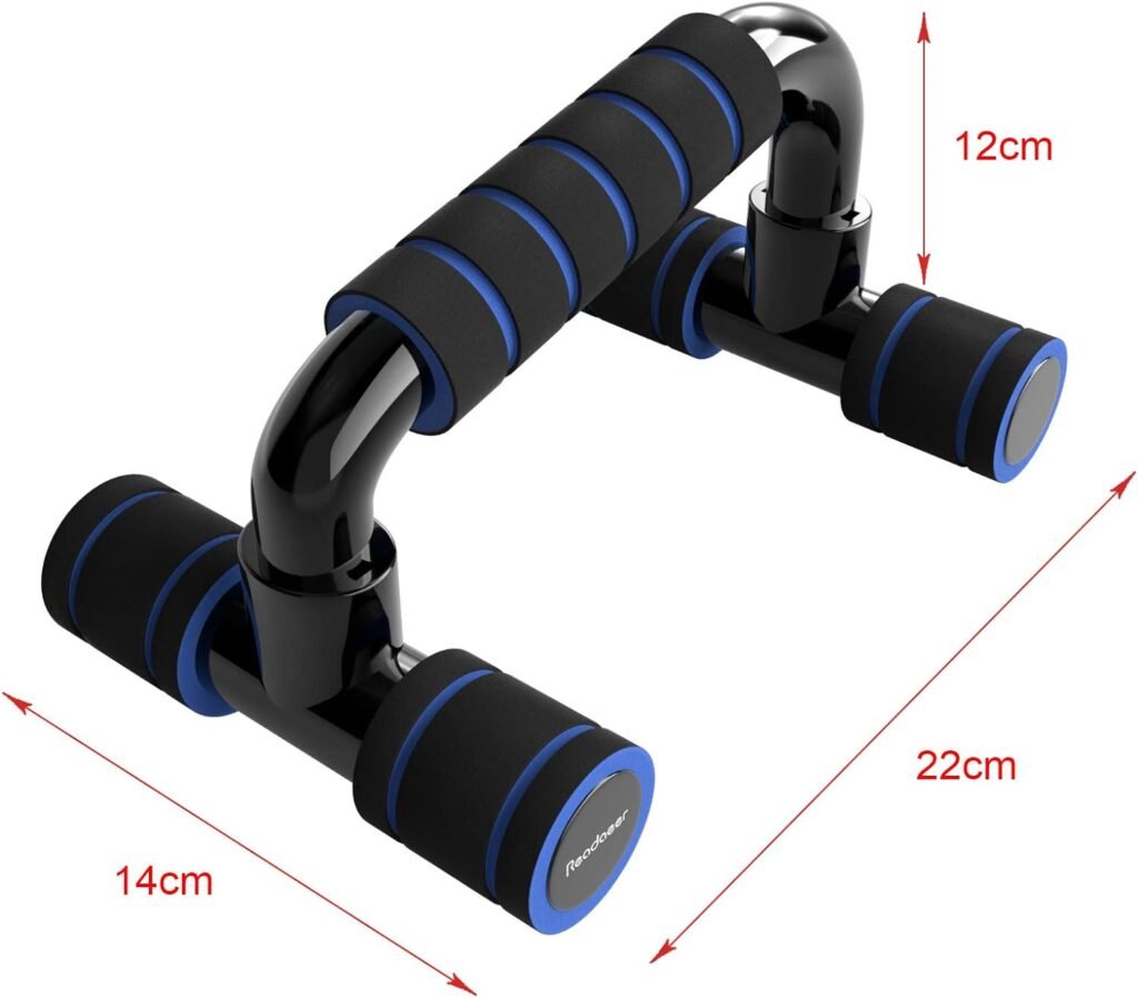 Zwarte push-up beugels met ergonomische handgrepen set van 2