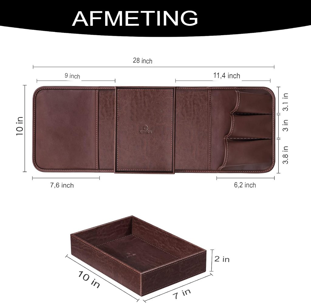 Afstandsbedieninghouder voor sofa armleuning met opbergvakken